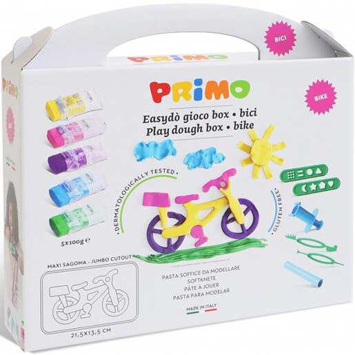 Plastilina cu matrita bicicleta PRIMO MC002912, 5 culori Plastilina cu matrita bicicleta PRIMO MC002912, 5 culori