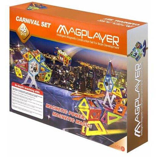 Joc constructie magnetic MAGPLAYER MPB-46, 3 ani+, 46 piese Joc constructie magnetic MAGPLAYER MPB-46, 3 ani+, 46 piese
