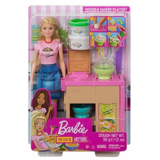 Papusa BARBIE Pregateste noodles MTGHK43, 4 ani+, multicolor Papusa BARBIE Pregateste noodles MTGHK43, 4 ani+, multicolor
