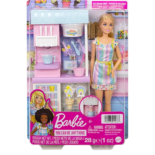 Papusa BARBIE Magazinul de inghetata MTHCN46O, 3 ani+, multicolor Papusa BARBIE Magazinul de inghetata MTHCN46O, 3 ani+, multicolor