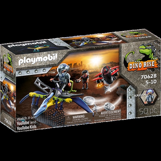 Set figurine PLAYMOBIL Dino Rise - Pteranodon Lovitura dronei PM70628, 5 ani+, multicolor Set figurine PLAYMOBIL Dino Rise - Pteranodon Lovitura dronei PM70628, 5 ani+, multicolor