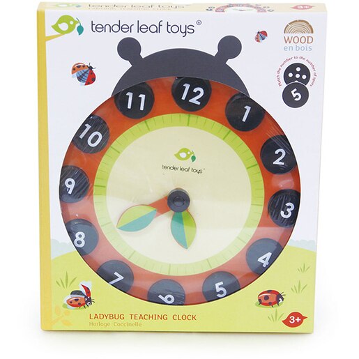 Joc educativ TENDER LEAF Ceas Buburuza TL8412, 3 ani+, rosu-negru Joc educativ TENDER LEAF Ceas Buburuza TL8412, 3 ani+, rosu-negru