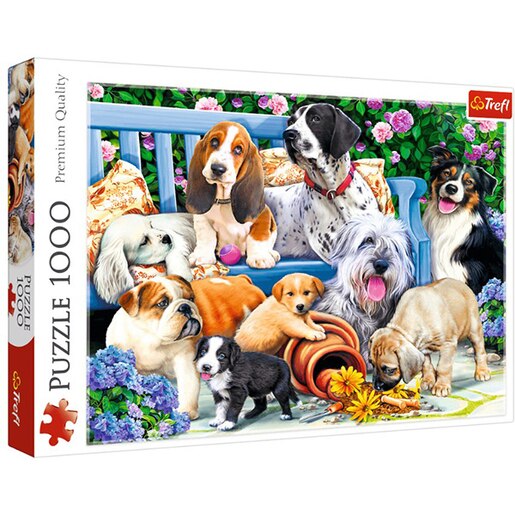 Puzzle TREFL Caini in gradina 10556, 12 ani+, 1000 piese Puzzle TREFL Caini in gradina 10556, 12 ani+, 1000 piese