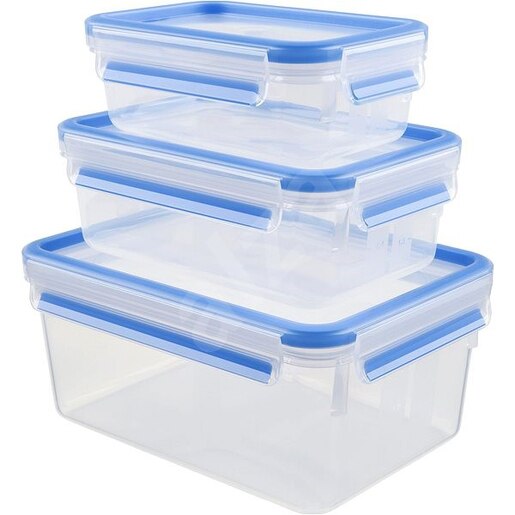Set caserole TEFAL K3028912, 3 piese, 0.55 - 2.3l, plastic, transparent Set caserole TEFAL K3028912, 3 piese, 0.55 - 2.3l, plastic, transparent