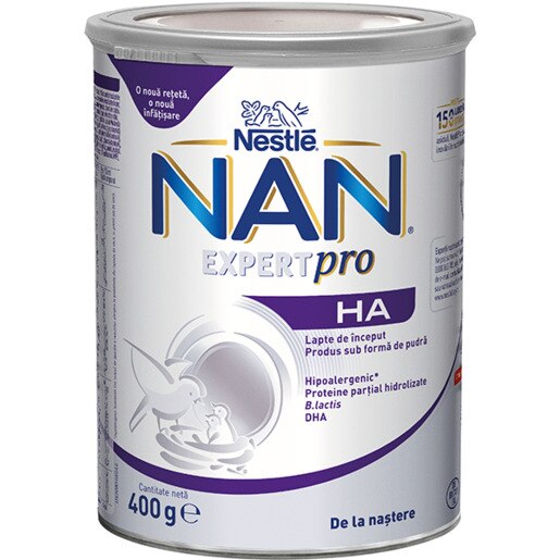 Formula speciala de lapte NESTLE NAN HA 12336796, 0 luni+, 400g Formula speciala de lapte NESTLE NAN HA 12336796, 0 luni+, 400g