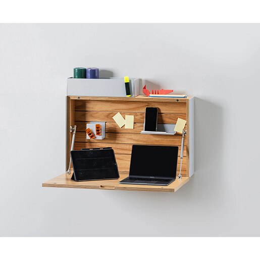 Birou de perete Unfold, 72 x 15 x 53 cm, maro deschis-gri Birou de perete Unfold, 72 x 15 x 53 cm, maro deschis-gri