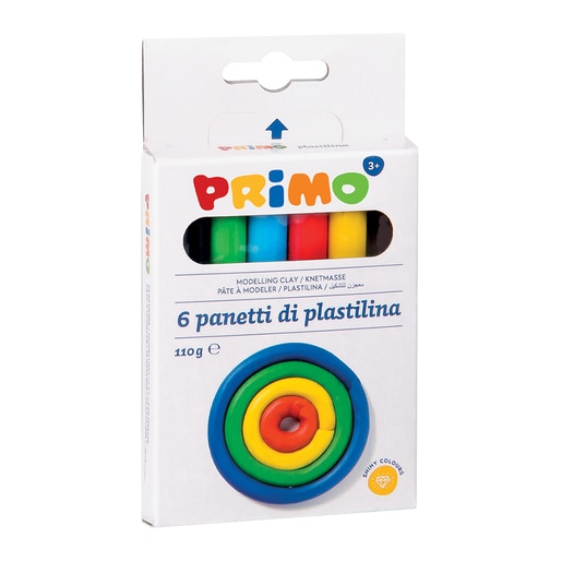 Plastilina PRIMO MC15566, 120g, 6 culori Plastilina PRIMO MC15566, 120g, 6 culori