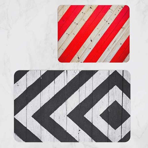 Set 2 covorase baie Red & Black, 60 x 90 cm, 40 x 60 cm, multicolor Set 2 covorase baie Red & Black, 60 x 90 cm, 40 x 60 cm, multicolor