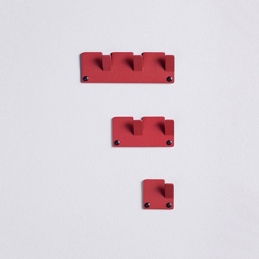 Cuier perete TETRIS, 17 cm, rosu, 3 piese Cuier perete TETRIS, 17 cm, rosu, 3 piese