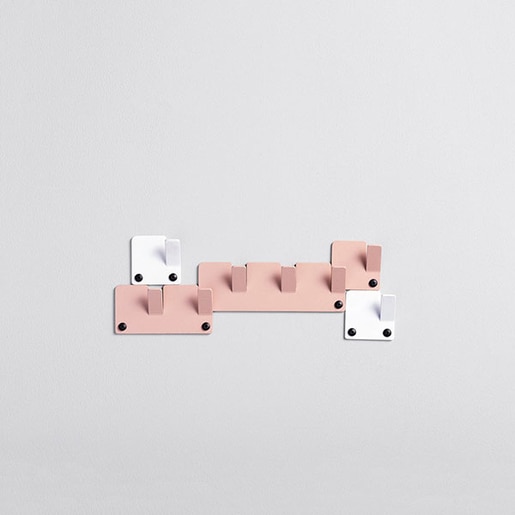 Cuier perete TETRIS, 17 cm, roz, 3 piese Cuier perete TETRIS, 17 cm, roz, 3 piese
