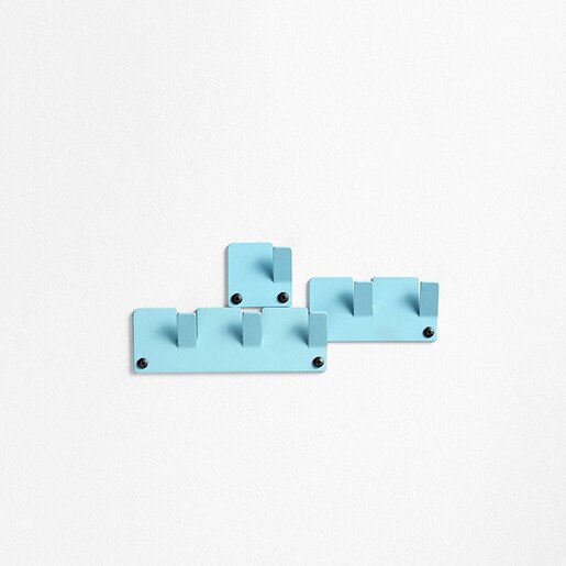 Cuier perete TETRIS, 17 cm, bleu, 3 piese Cuier perete TETRIS, 17 cm, bleu, 3 piese