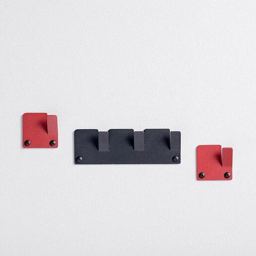 Cuier perete TETRIS, 17 cm, negru, 3 piese Cuier perete TETRIS, 17 cm, negru, 3 piese