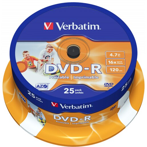 DVD-R VERBATIM 43538, 16x, 4.7GB, 25buc - Cake DVD-R VERBATIM 43538, 16x, 4.7GB, 25buc - Cake