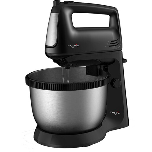 Mixer cu bol MYRIA MY4024BK, 3.4l, 300W, 5 trepte viteza, argintiu-negru Mixer cu bol MYRIA MY4024BK, 3.4l, 300W, 5 trepte viteza, argintiu-negru