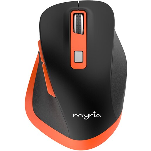 Mouse Wireless MYRIA MY8525, 1600 dpi, negru-portocaliu Mouse Wireless MYRIA MY8525, 1600 dpi, negru-portocaliu