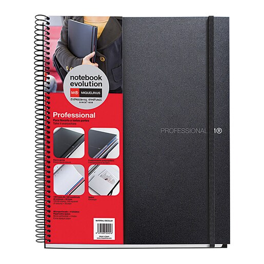 Caiet de birou MIQUELRIUS, matematica, A4, 120 file, legatura spirala, negru Caiet de birou MIQUELRIUS, matematica, A4, 120 file, legatura spirala, negru