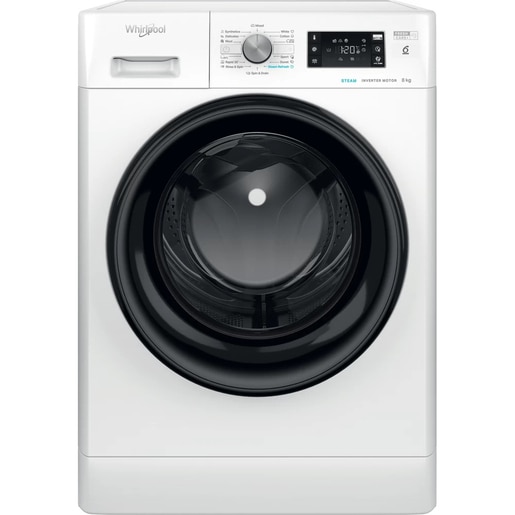 Masina de spalat rufe frontala WHIRLPOOL FFB 8469 BV EE, 6th Sense, 8 kg, 1400 rpm, Clasa A, alb Masina de spalat rufe frontala WHIRLPOOL FFB 8469 BV EE, 6th Sense, 8 kg, 1400 rpm, Clasa A, alb
