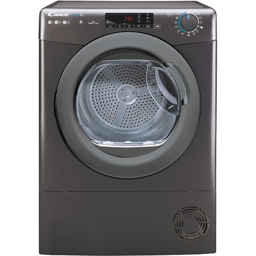 Uscator de rufe CANDY CSOE H10A2TRER-S, Pompa de caldura, 10 kg, 14 programe, Clasa E, Wi-Fi, negru Uscator de rufe CANDY CSOE H10A2TRER-S, Pompa de caldura, 10 kg, 14 programe, Clasa E, Wi-Fi, negru