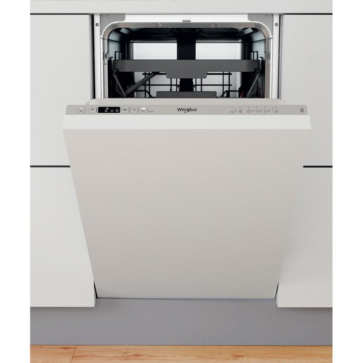 Masina de spalat vase incorporabila WHIRLPOOL WSIC3M27C, 10 seturi, 45 cm, Clasa E, panou comanda inox Masina de spalat vase incorporabila WHIRLPOOL WSIC3M27C, 10 seturi, 45 cm, Clasa E, panou comanda inox