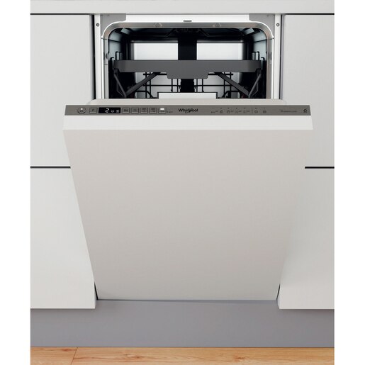Masina de spalat vase incorporabila WHIRLPOOL WSIO 3T223 PCE X, 6th sense, 10 seturi, 7 programe, 45 cm, Clasa E, panou comanda inox Masina de spalat vase incorporabila WHIRLPOOL WSIO 3T223 PCE X, 6th sense, 10 seturi, 7 programe, 45 cm, Clasa E, panou comanda inox