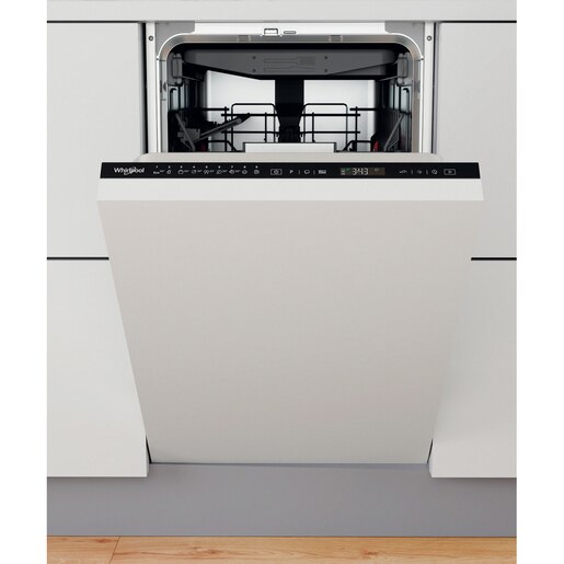 Masina de spalat vase incorporabila WHIRLPOOL WSIP 4O33 PFE, 6th Sense, 10 seturi, 9 programe, 45 cm, Clasa D, panou comanda negru Masina de spalat vase incorporabila WHIRLPOOL WSIP 4O33 PFE, 6th Sense, 10 seturi, 9 programe, 45 cm, Clasa D, panou comanda negru
