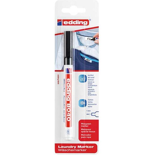 Marker permanent pentru textile EDDING 8040, 1 mm, negru Marker permanent pentru textile EDDING 8040, 1 mm, negru