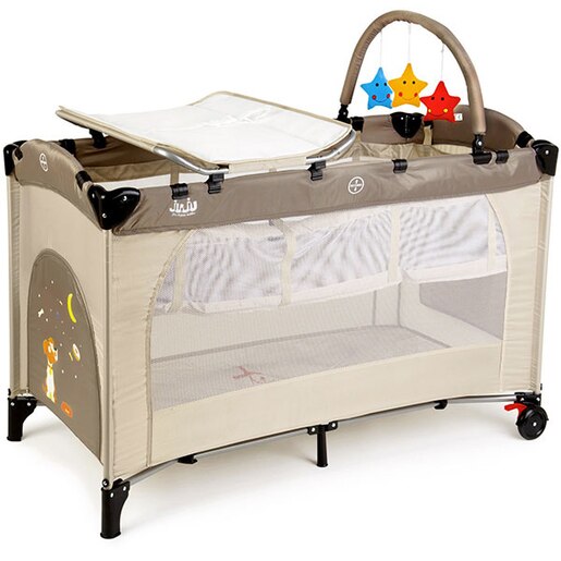 Patut JUJU Sleepy Baby - Sweet Dreams JU7940, 0 luni+, bej-negru Patut JUJU Sleepy Baby - Sweet Dreams JU7940, 0 luni+, bej-negru