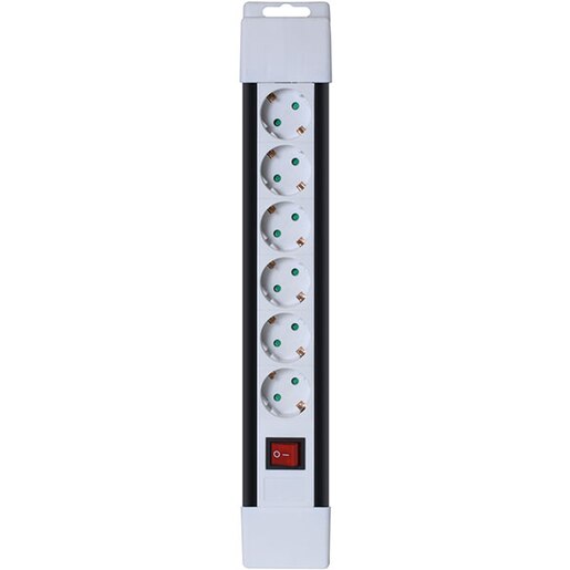 Prelungitor cu intrerupator HOME PNV 06K/WH, 6 prize, 2m Prelungitor cu intrerupator HOME PNV 06K/WH, 6 prize, 2m