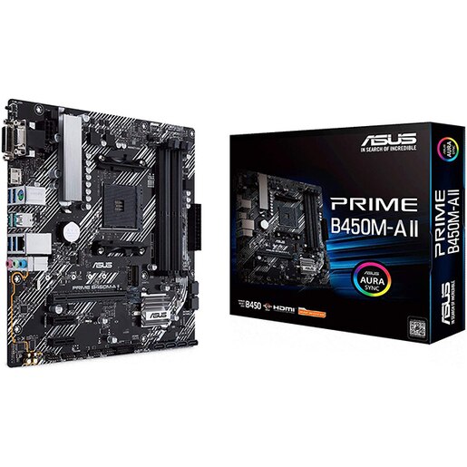 Placa de baza ASUS PRIME B450M-A II, Socket AMD AM4, mATX Placa de baza ASUS PRIME B450M-A II, Socket AMD AM4, mATX