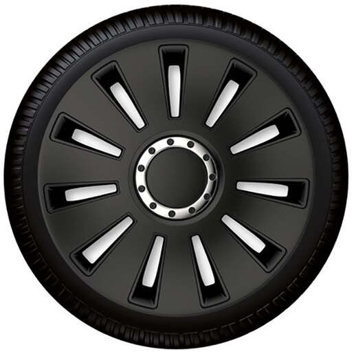 Set capace roata PETEX Silverstone Pro Black, 16" Set capace roata PETEX Silverstone Pro Black, 16"
