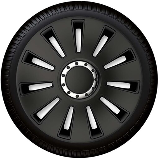 Set capace roata PETEX Silverstone Pro Black, 17" Set capace roata PETEX Silverstone Pro Black, 17"
