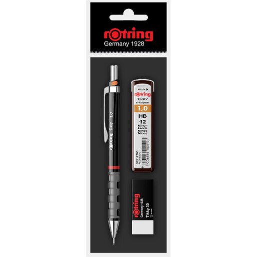 Set creion mecanic + mina + radiera ROTRING, 1.0 mm, multicolor Set creion mecanic + mina + radiera ROTRING, 1.0 mm, multicolor