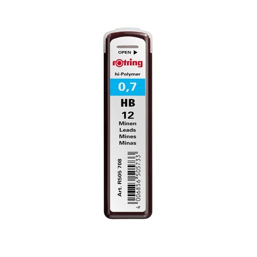 Mine creion mecanic ROTRING, HB, 0.7 mm, 12 buc Mine creion mecanic ROTRING, HB, 0.7 mm, 12 buc