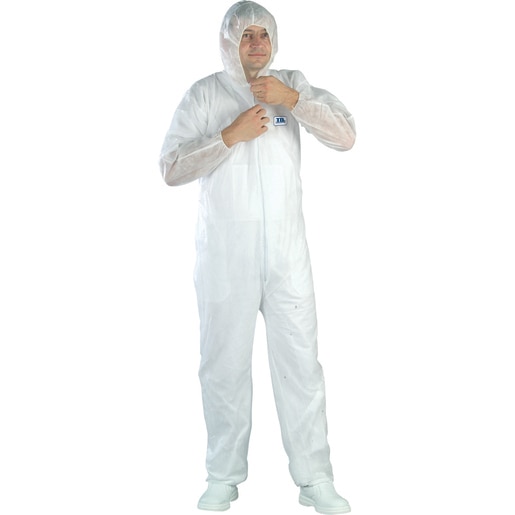 Combinezon de protectie COVERGUARD, polipropilena, marimea L, alb Combinezon de protectie COVERGUARD, polipropilena, marimea L, alb