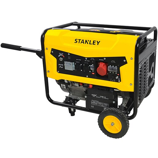 Generator electric STANLEY SG7500B, 7500W,4 timpi, benzina, profesional, autonomie 6.3 ore Generator electric STANLEY SG7500B, 7500W,4 timpi, benzina, profesional, autonomie 6.3 ore