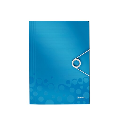Mapa documente cu elastic LEITZ WOW, polipropilena, albastru Mapa documente cu elastic LEITZ WOW, polipropilena, albastru