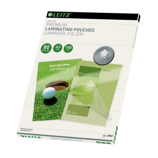 Folie laminat LEITZ, 80 microni, A3, 100 bucati Folie laminat LEITZ, 80 microni, A3, 100 bucati