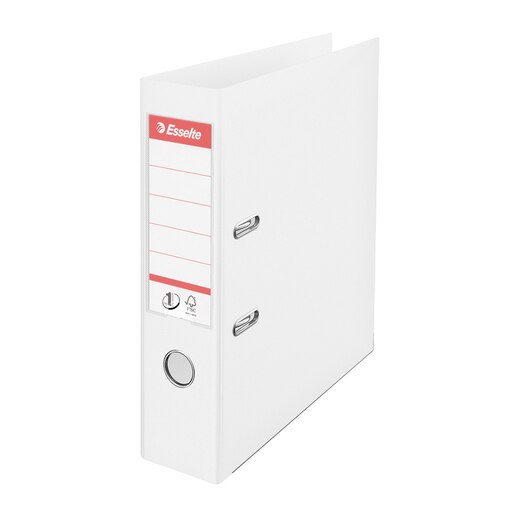 Biblioraft plastifiat ESSELTE Standard, A4, 75 mm, alb Biblioraft plastifiat ESSELTE Standard, A4, 75 mm, alb