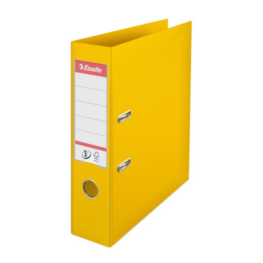 Biblioraft plastifiat ESSELTE Standard, A4, 75 mm, galben Biblioraft plastifiat ESSELTE Standard, A4, 75 mm, galben