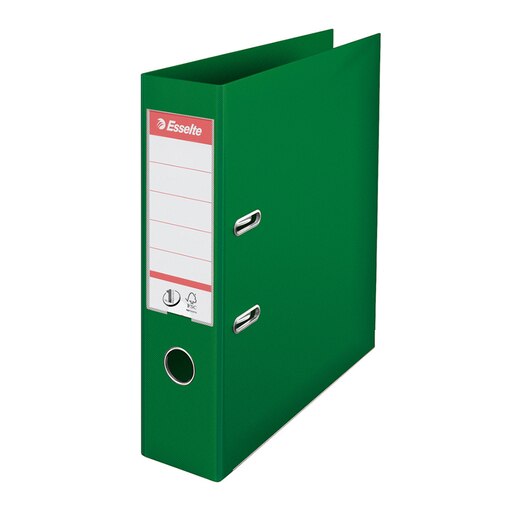Biblioraft plastifiat ESSELTE Standard, A4, 75 mm, verde Biblioraft plastifiat ESSELTE Standard, A4, 75 mm, verde