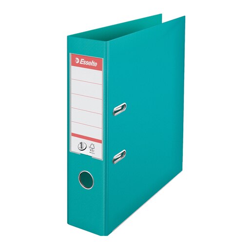 Biblioraft plastifiat ESSELTE Standard, A4, 75 mm, turcoaz Biblioraft plastifiat ESSELTE Standard, A4, 75 mm, turcoaz