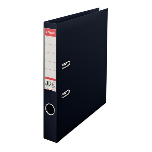 Biblioraft plastifiat ESSELTE Standard, A4, 50 mm, negru Biblioraft plastifiat ESSELTE Standard, A4, 50 mm, negru