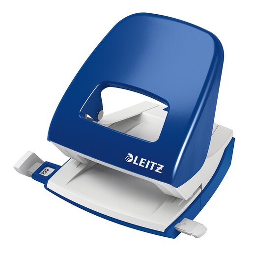 Perforator metalic LEITZ 5008, 30 coli, 2 perforatii, albastru Perforator metalic LEITZ 5008, 30 coli, 2 perforatii, albastru