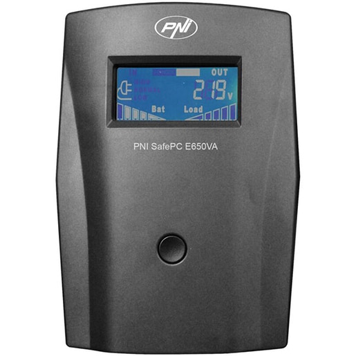 Unitate UPS PNI SafePC E650VA, 650VA, LCD, Schuko Unitate UPS PNI SafePC E650VA, 650VA, LCD, Schuko