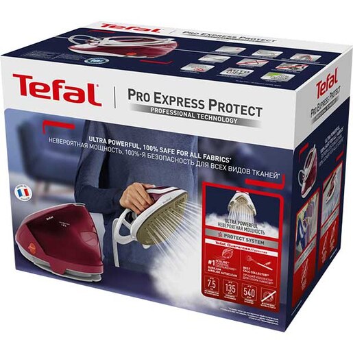 Statie de calcat TEFAL Pro Express Protect GV9220E0, 2600W, 540g/min, 1.8l, talpa Durilium AirGlide, alb-rosu Statie de calcat TEFAL Pro Express Protect GV9220E0, 2600W, 540g/min, 1.8l, talpa Durilium AirGlide, alb-rosu