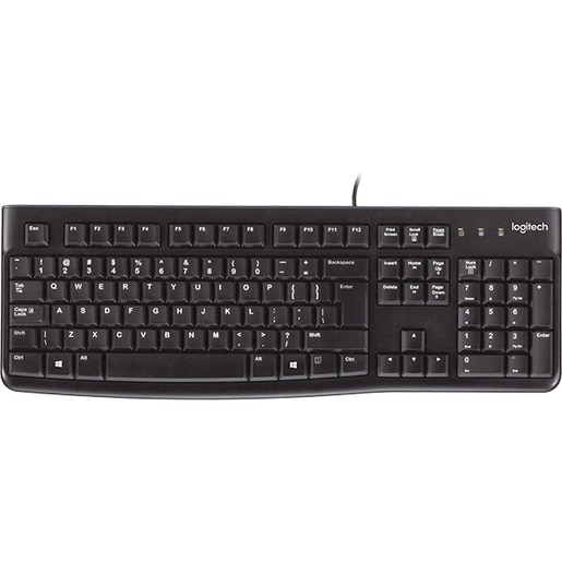 Tastatura cu fir LOGITECH K120, USB, Layout US, negru Tastatura cu fir LOGITECH K120, USB, Layout US, negru