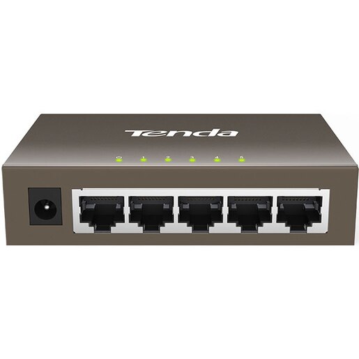 Switch TENDA TEG1005D, 5 porturi Gigabit, argintiu Switch TENDA TEG1005D, 5 porturi Gigabit, argintiu