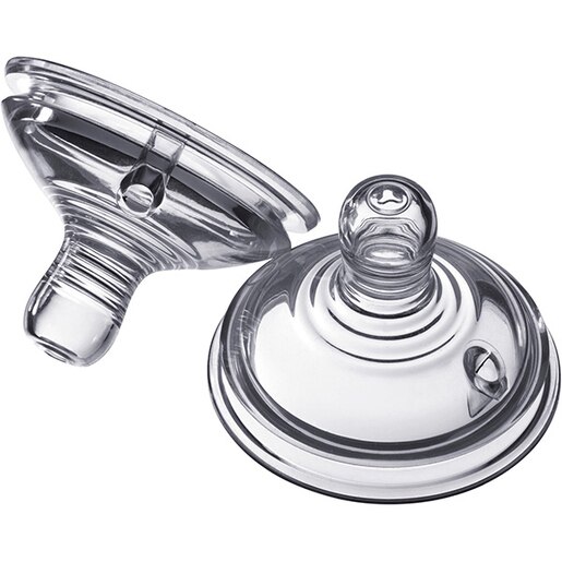 Set tetine TOMMEE TIPPEE, hrana densa, 6 luni+, 2 buc, transparent Set tetine TOMMEE TIPPEE, hrana densa, 6 luni+, 2 buc, transparent