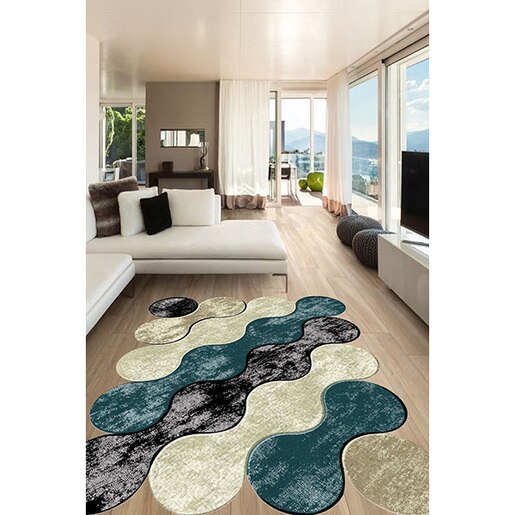 Covor living / dormitor Wave, 120 x 180 cm, poliester, multicolor Covor living / dormitor Wave, 120 x 180 cm, poliester, multicolor