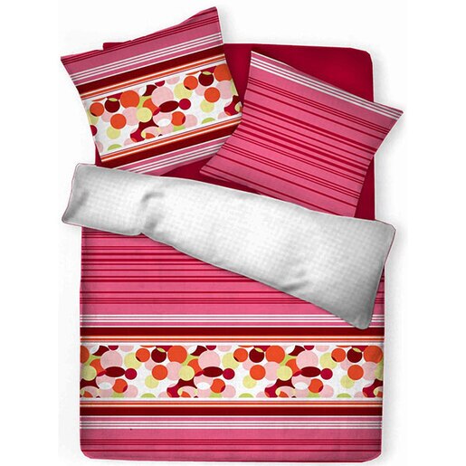 Lenjerie de pat Bubbles, 2 persoane, 52% poliester + 48% bumbac, 220 x 200 cm, 3 piese Lenjerie de pat Bubbles, 2 persoane, 52% poliester + 48% bumbac, 220 x 200 cm, 3 piese